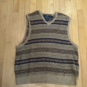 Polo Sports vintage sweater vest cotton linen size XL